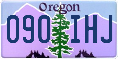 OR license plate 090IHJ