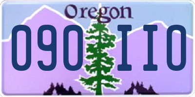 OR license plate 090IIO