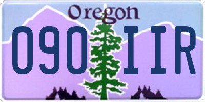 OR license plate 090IIR