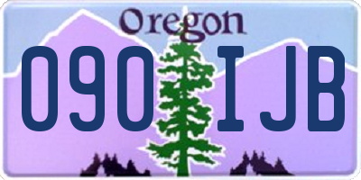 OR license plate 090IJB