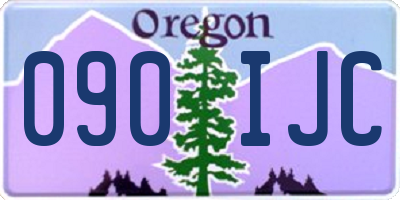 OR license plate 090IJC