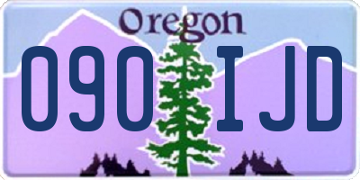OR license plate 090IJD