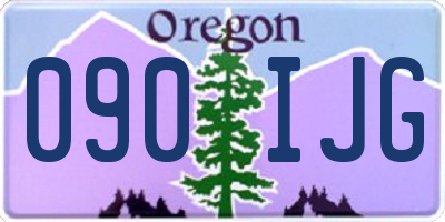 OR license plate 090IJG