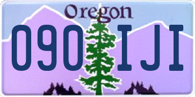 OR license plate 090IJI