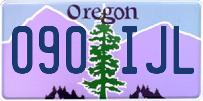 OR license plate 090IJL