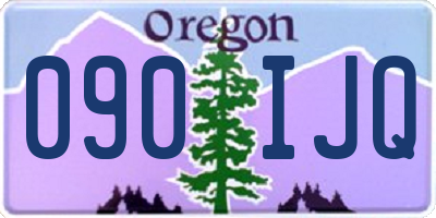 OR license plate 090IJQ