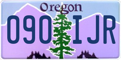 OR license plate 090IJR