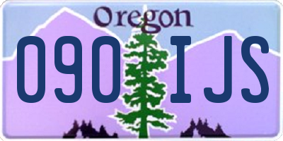 OR license plate 090IJS