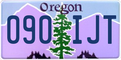 OR license plate 090IJT