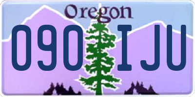 OR license plate 090IJU