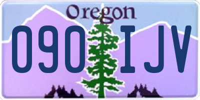 OR license plate 090IJV