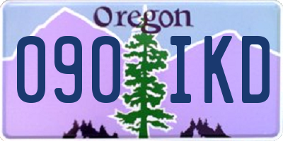 OR license plate 090IKD