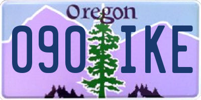 OR license plate 090IKE
