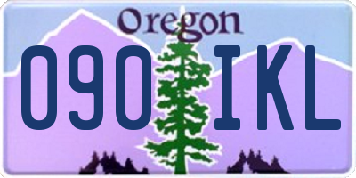 OR license plate 090IKL
