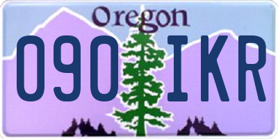 OR license plate 090IKR