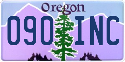 OR license plate 090INC
