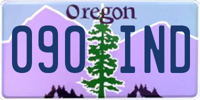 OR license plate 090IND