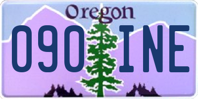 OR license plate 090INE