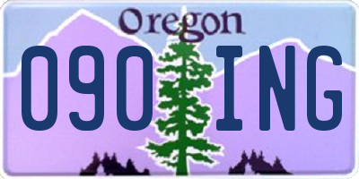 OR license plate 090ING