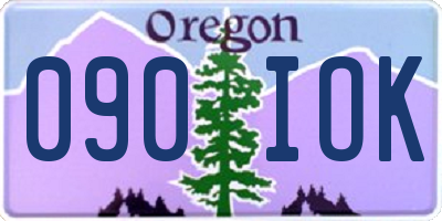OR license plate 090IOK