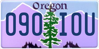 OR license plate 090IOU