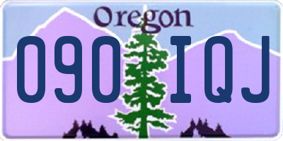 OR license plate 090IQJ