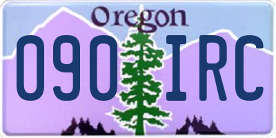 OR license plate 090IRC