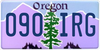 OR license plate 090IRG