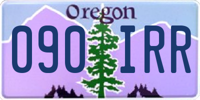 OR license plate 090IRR