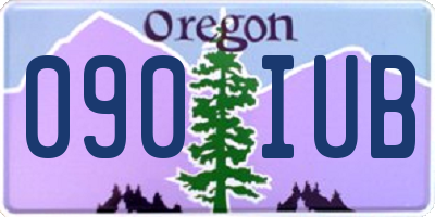 OR license plate 090IUB