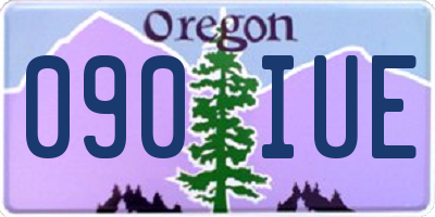 OR license plate 090IUE
