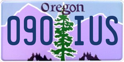 OR license plate 090IUS