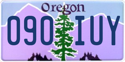 OR license plate 090IUY