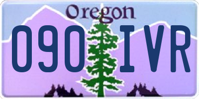 OR license plate 090IVR