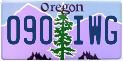 OR license plate 090IWG