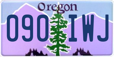 OR license plate 090IWJ