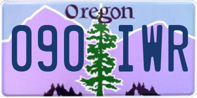 OR license plate 090IWR