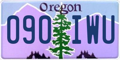 OR license plate 090IWU