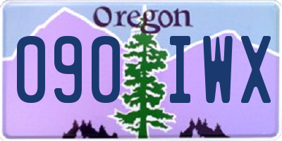 OR license plate 090IWX