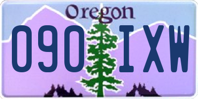 OR license plate 090IXW