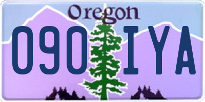 OR license plate 090IYA