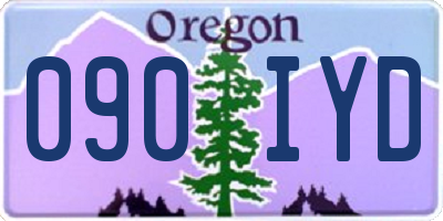 OR license plate 090IYD
