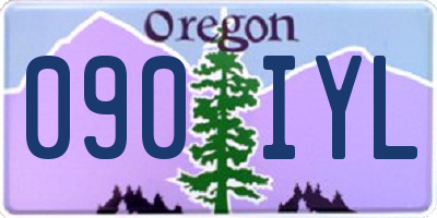 OR license plate 090IYL