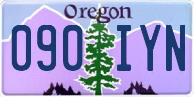 OR license plate 090IYN