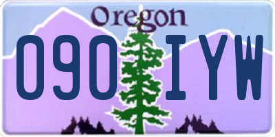 OR license plate 090IYW