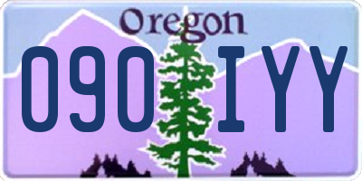 OR license plate 090IYY