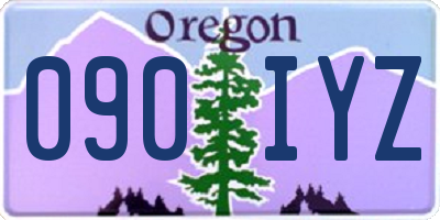 OR license plate 090IYZ