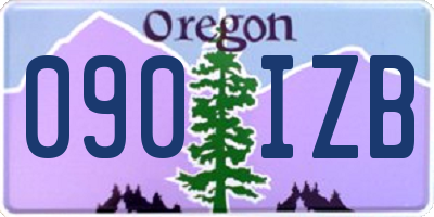 OR license plate 090IZB