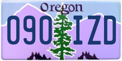 OR license plate 090IZD