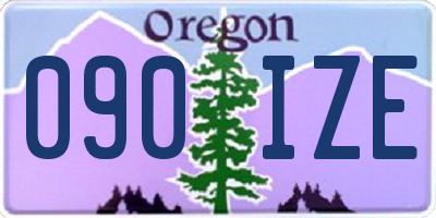 OR license plate 090IZE